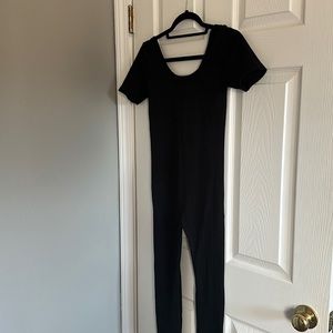One piece one size black dress jump suit